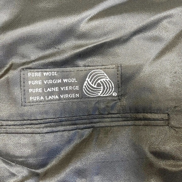 Campo Zanieri Designer Wool Sport Jacket Blazer Size 42R Black White Houndstooth - Picture 12 of 13